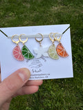 Citrus stitch markers