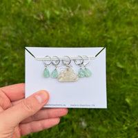 Cloud and raindrops stitch markers