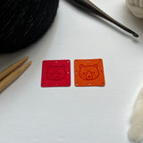 1.5” square ultrasuede tag, sleeping bear