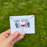 Gone fishing stitch markers