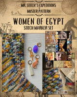 The Women of Egypt — stitch marker set collab with The Frosted Stitch