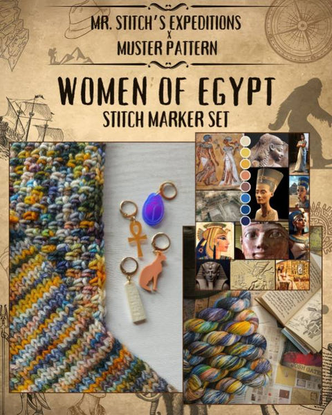 The Women of Egypt — stitch marker set collab with The Frosted Stitch