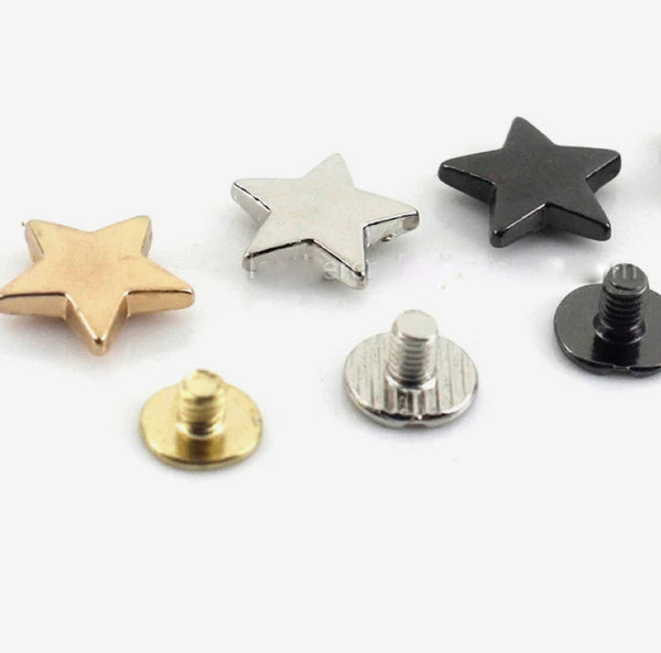 Star-shaped rivets set of 5