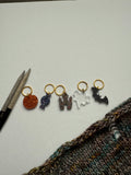 Halloween glitter stitch markers