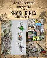 The Snake Kings— stitch marker set collab with The Frosted Stitch