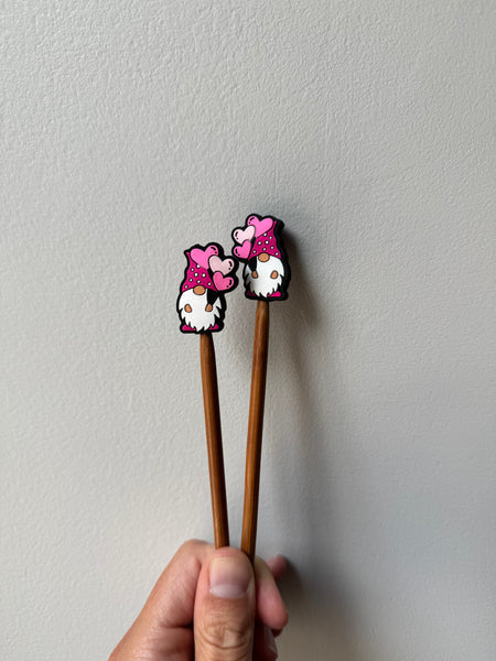 Valentine's gnome needle stoppers