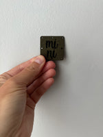 1.5” mini ultrasuede tag