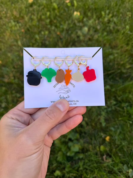 Soup's on stitch marker set