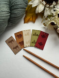 ultrasuede sew-on Canadian north theme tags