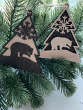 wooden tree ornament