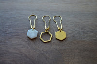 knitting crochet brass and acrylic stitch marker