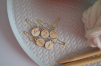 knitting crochet stitch markers set of 5 floral