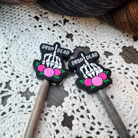 Drop dead knitting needle point protectors