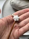 Snowflake knitting needle point protectors