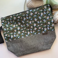 Floral zippered bag