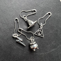 Witch and wizard stitch marker and PK set