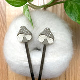 Mushroom knitting needle point protectors